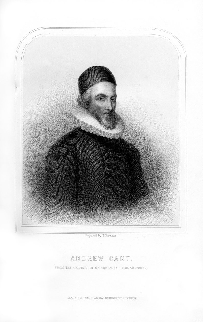 Andrew Cant, presbyteriansk minister och ledare för Scottish Covenanters, 1870. av S. Freeman