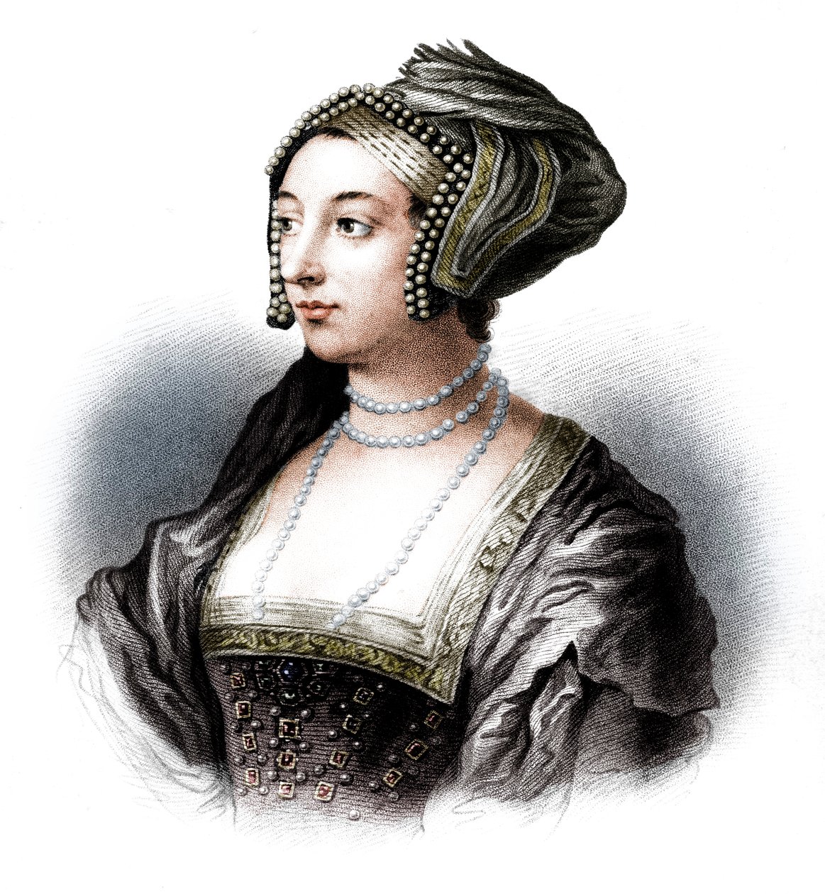 Anne Boleyn, andra hustru till Henry VIII, 1800-talet av S. Freeman