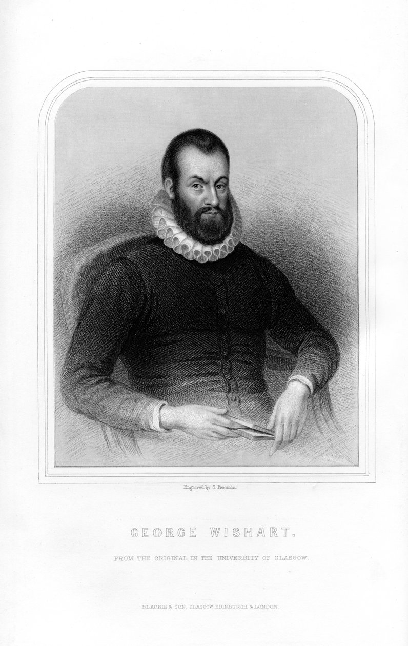 George Wishart, skotsk religiös reformator och protestantisk martyr, 1870 av S. Freeman