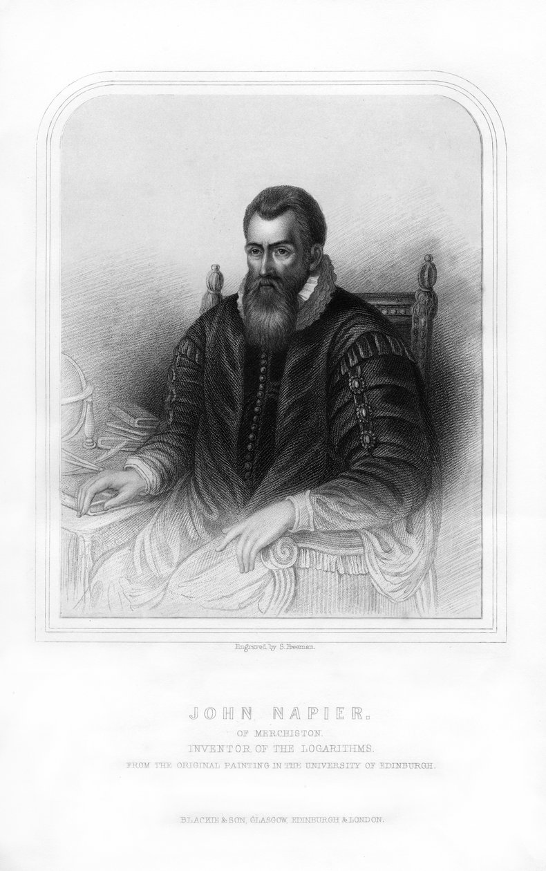 John Napier, skotsk matematiker, fysiker, astronom och astrolog, 1870. av S. Freeman