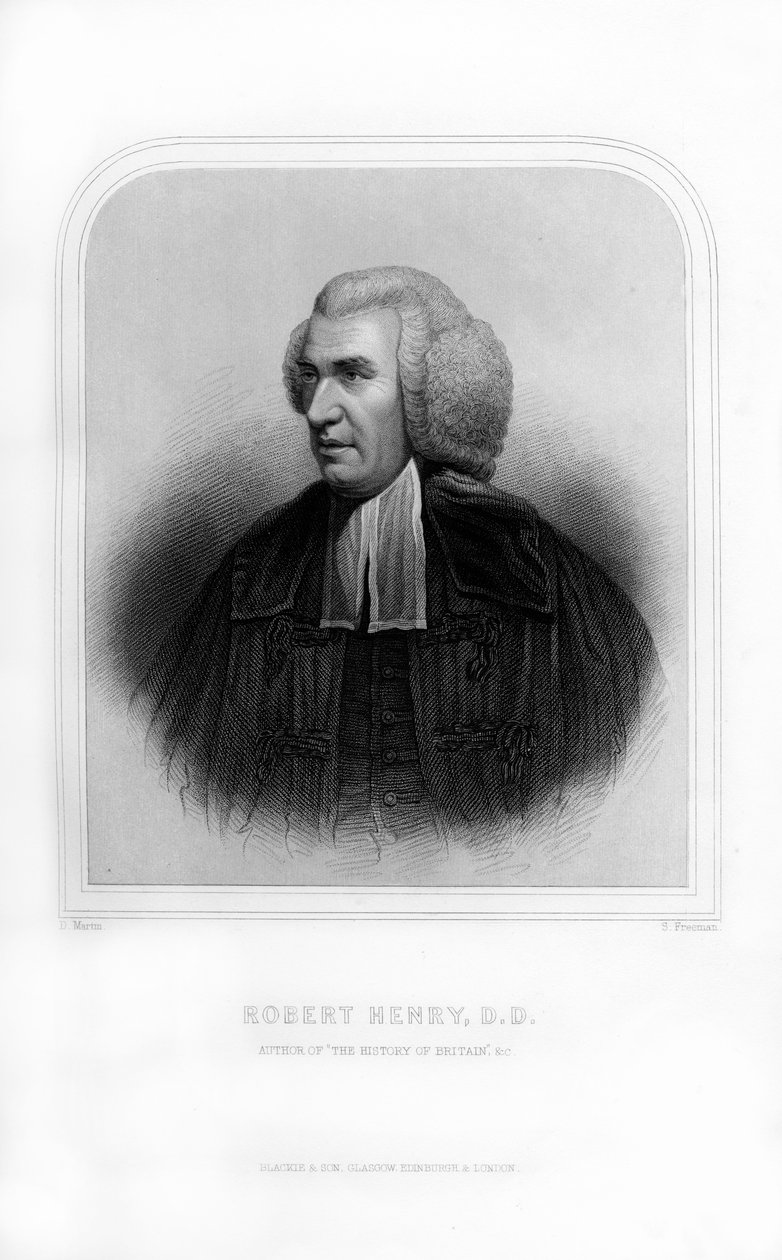 Robert Henry, skotsk historiker, 1870. av S. Freeman