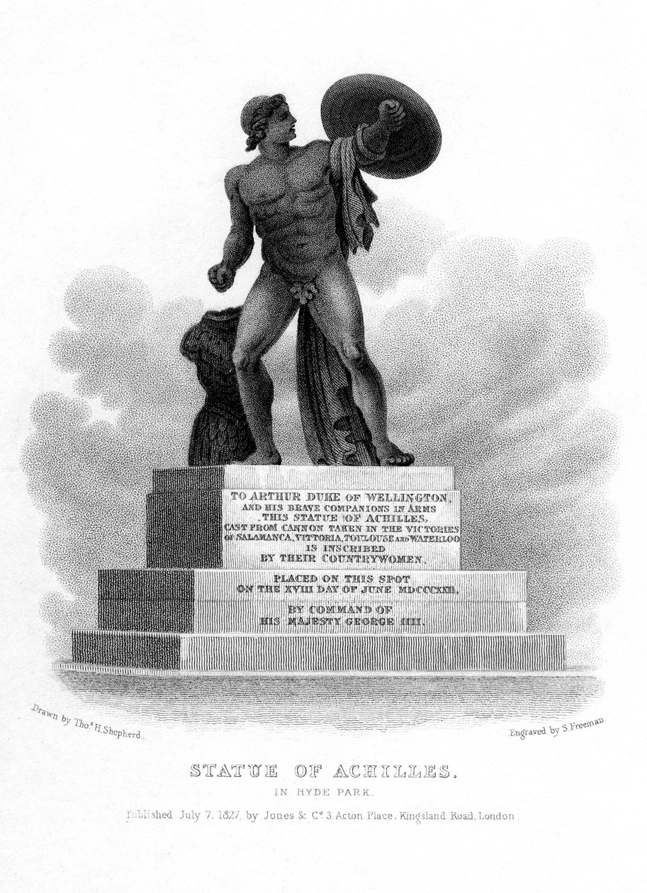 Staty of Achilles, Hyde Park, London, 1827. av S. Freeman