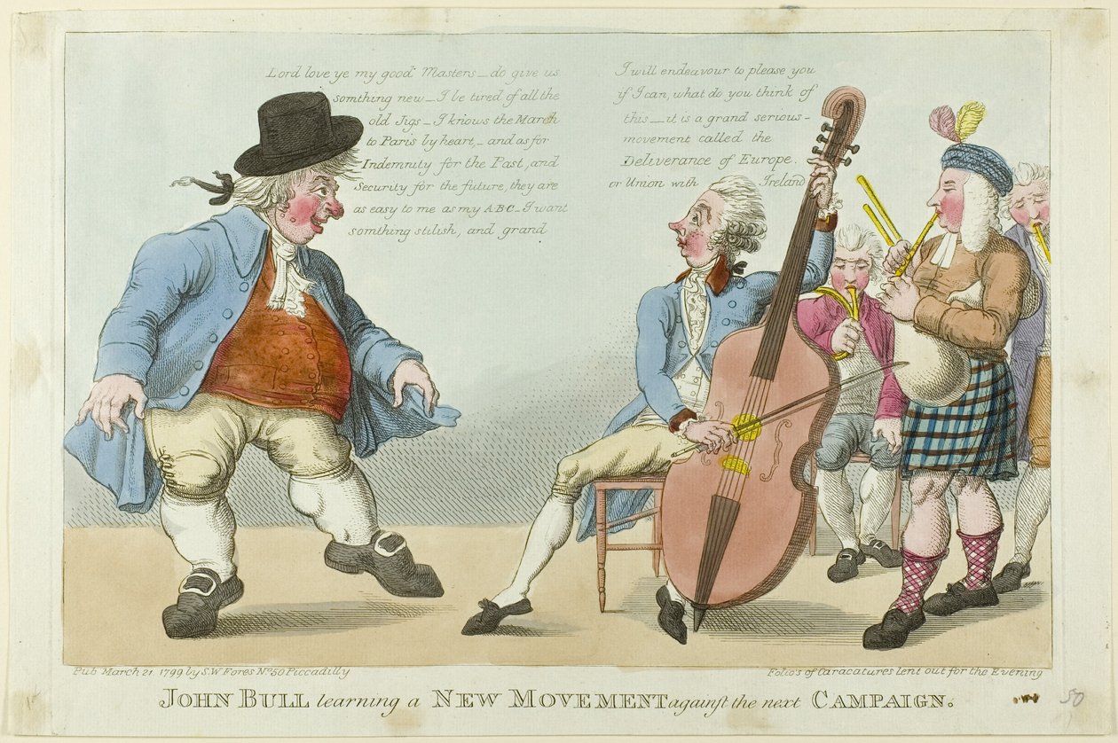 John Bull lär sig en ny rörelse av S. W. Fores