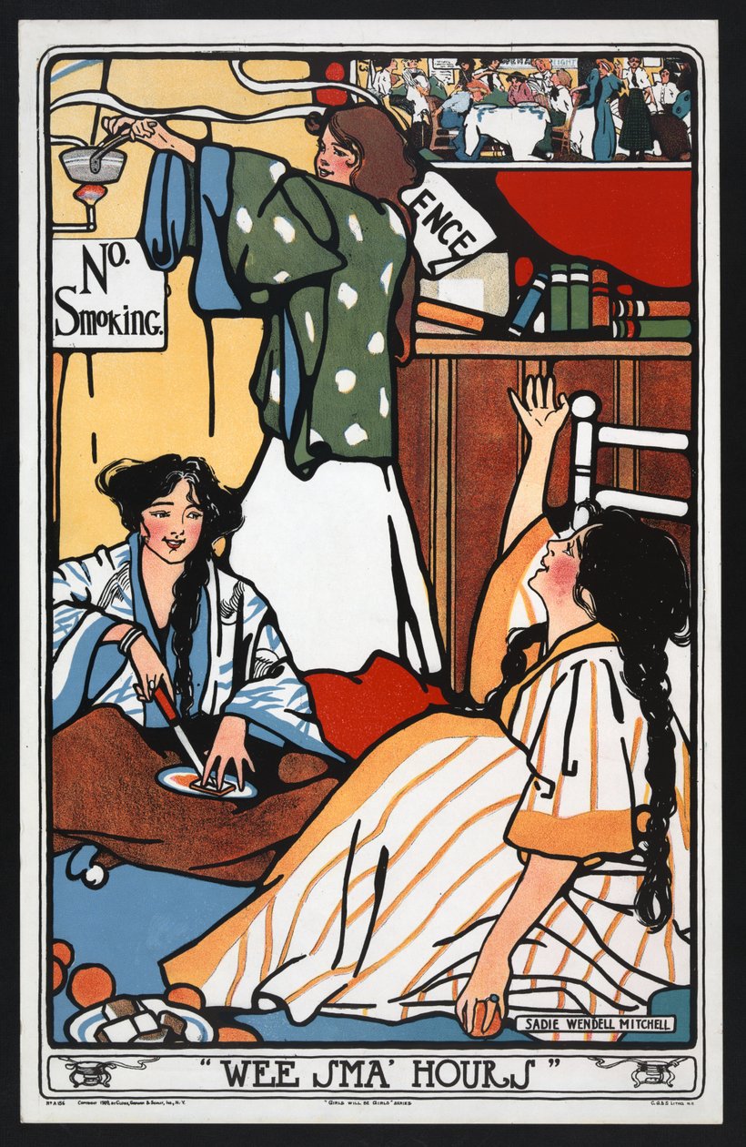 Wee Sma Hours från Girls kommer att bli Girls pub. c.1909 av Sadie Wendell Mitchell