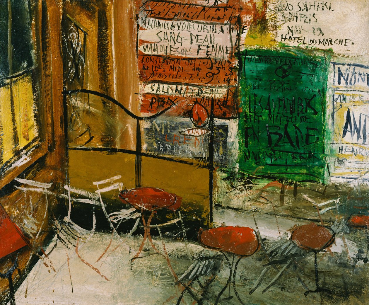Café Terrace with Posters av Saeki Yuzo