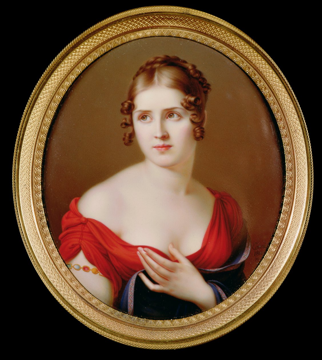 "Den vackra greken", Marie Pauline Bonaparte, Prinsessan Borghese av Salomon Guillaume Counis
