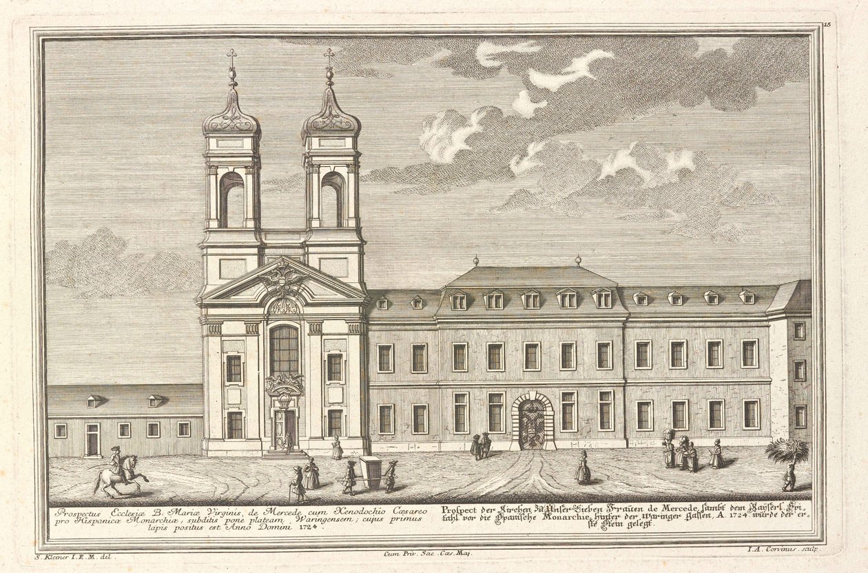Spanska sjukhuset och kyrkan Santa Maria de Mercede av Salomon Kleiner