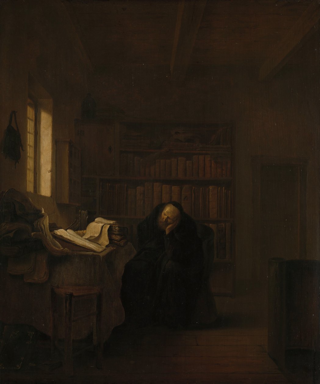 A Scholar in His Study av Salomon Koninck