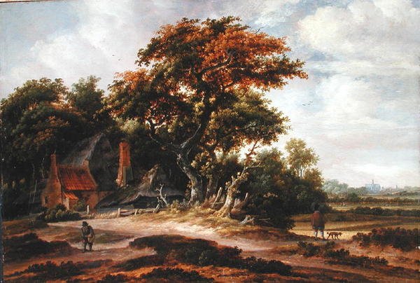 Skogbevuxen landskap nära Haarlem av Salomon Rombouts