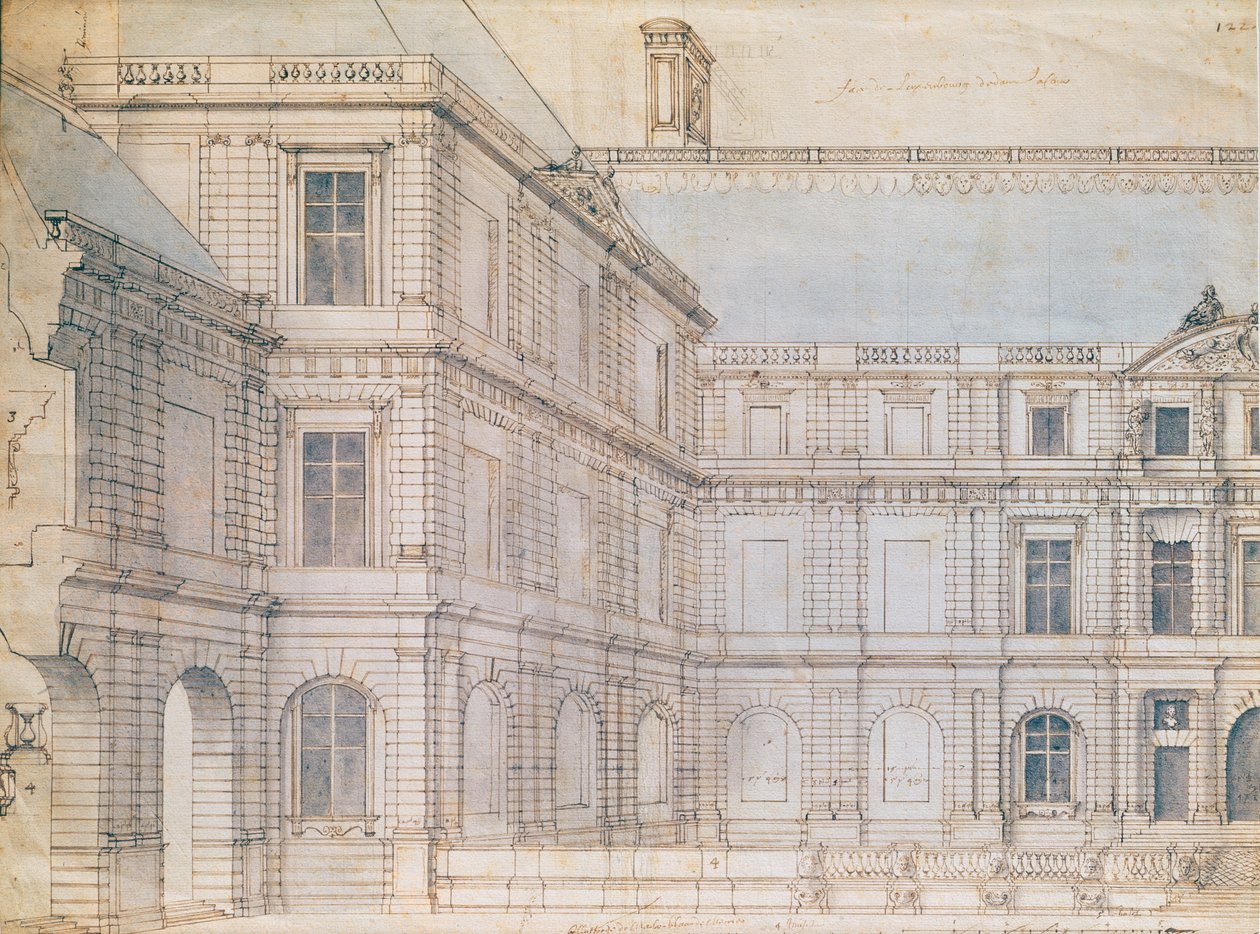 Norra fasaden av Palais de Luxembourg av Salomon de Brosse