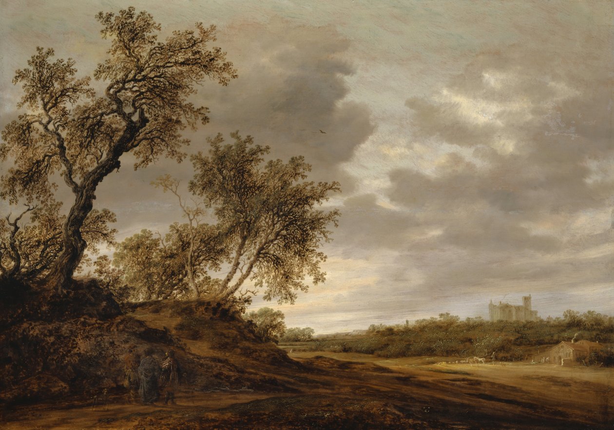 På väg till Emmaus, 1643 av Salomon van Ruisdael or Ruysdael
