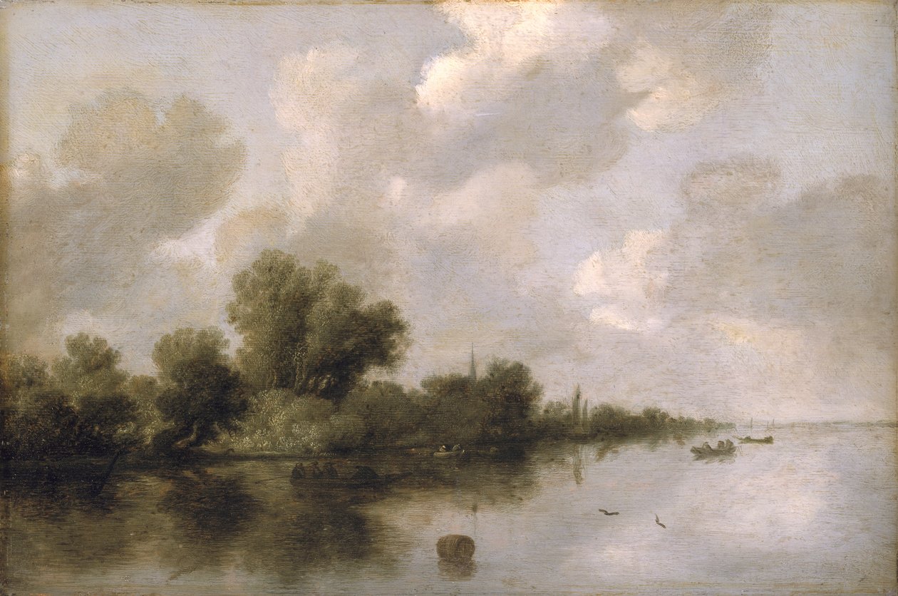 Flodlandskap, 1632 av Salomon van Ruisdael or Ruysdael