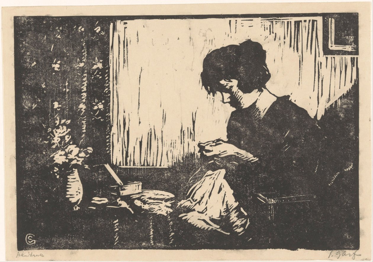 sy kvinna av Salomon Garf (signed by artist)