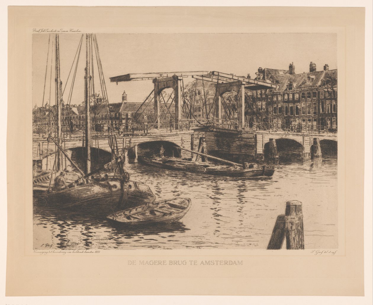 The Skinny Bridge i Amsterdam (originaltitel på objektet) av Salomon Garf