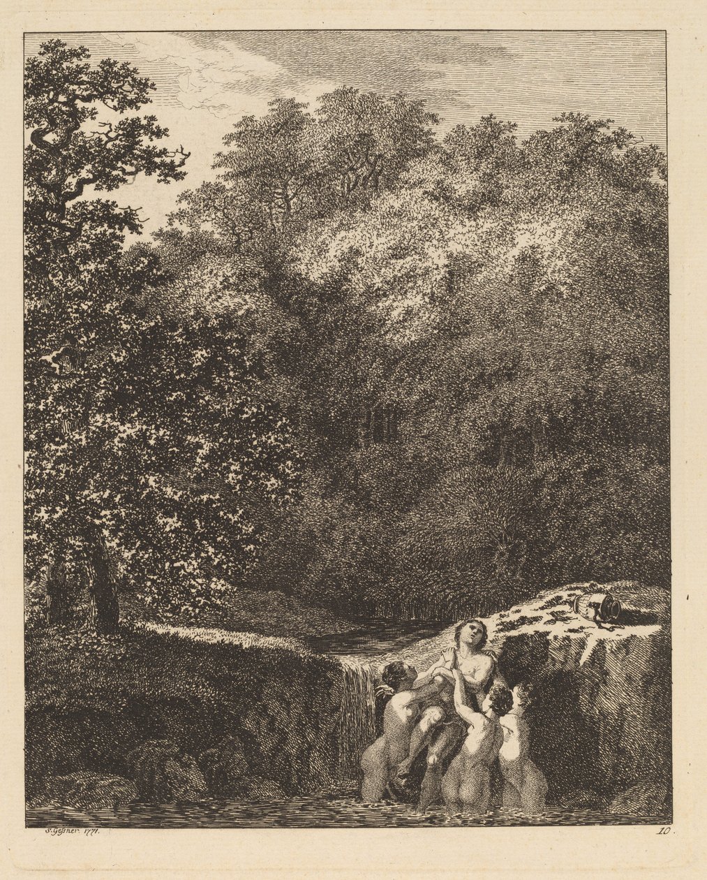 Hylas och nymferna av Salomon Gessner