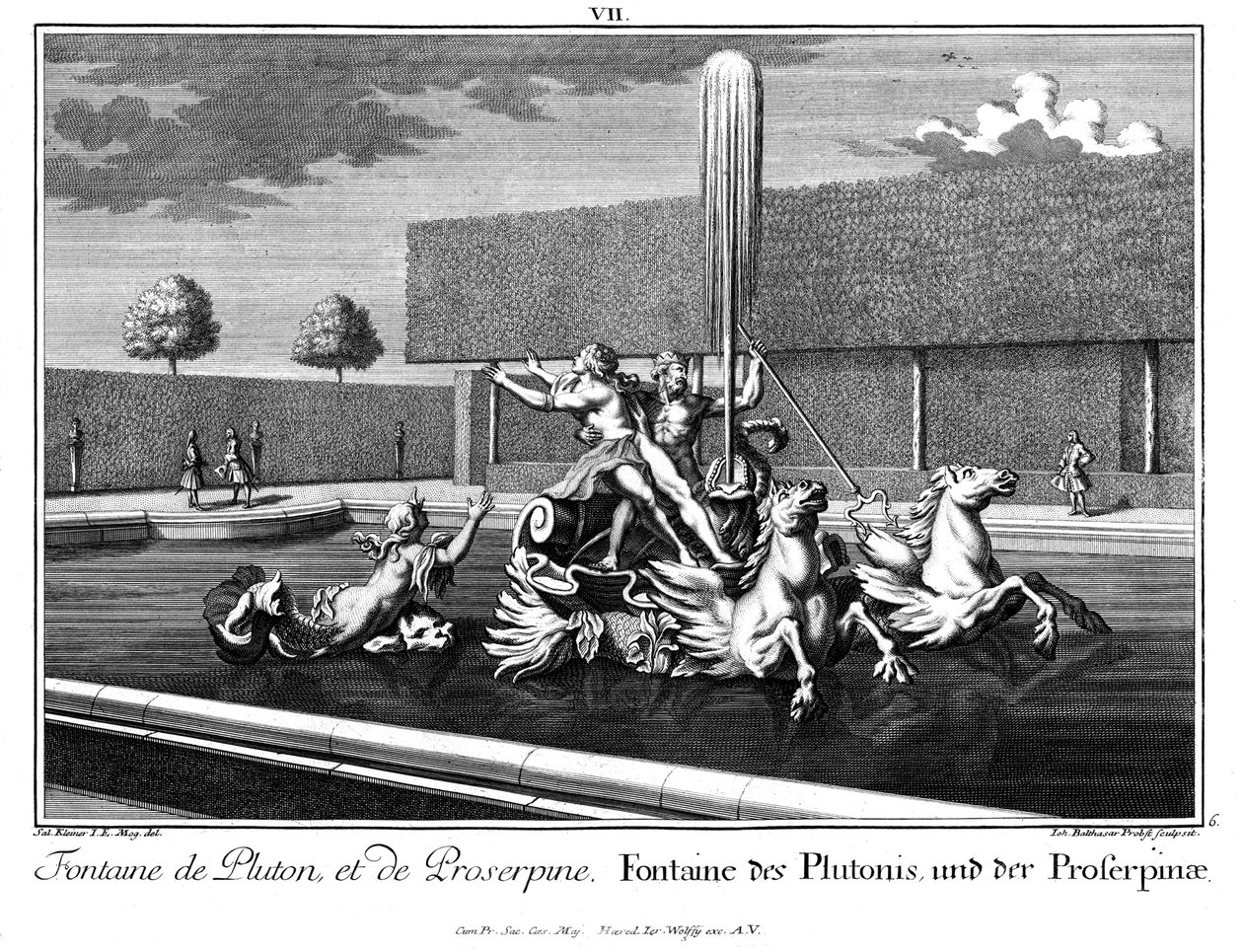 Prospekt av fontänerna i Pluto och Proserpina av Salomon Kleiner