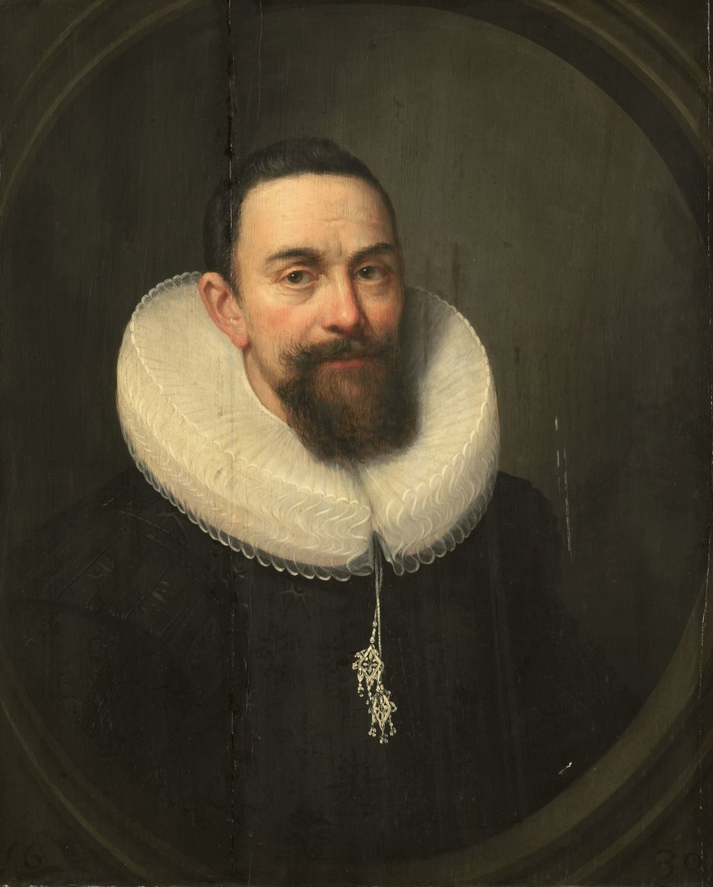 Porträtt av Sir Pieter Courten (1581-1630) av Salomon Mesdach (circle of)