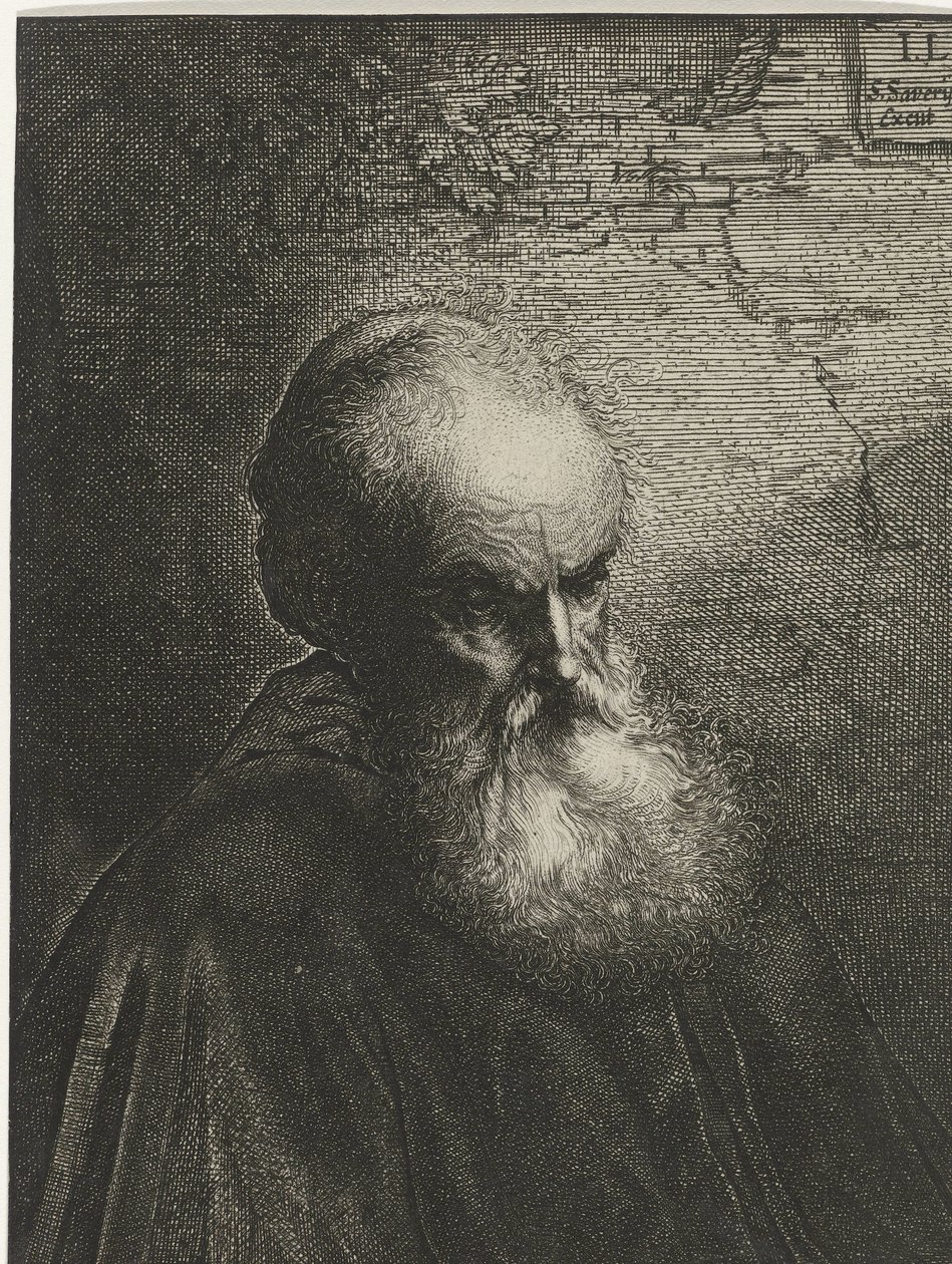Porträtt av en gammal man med skägg av Salomon Savery