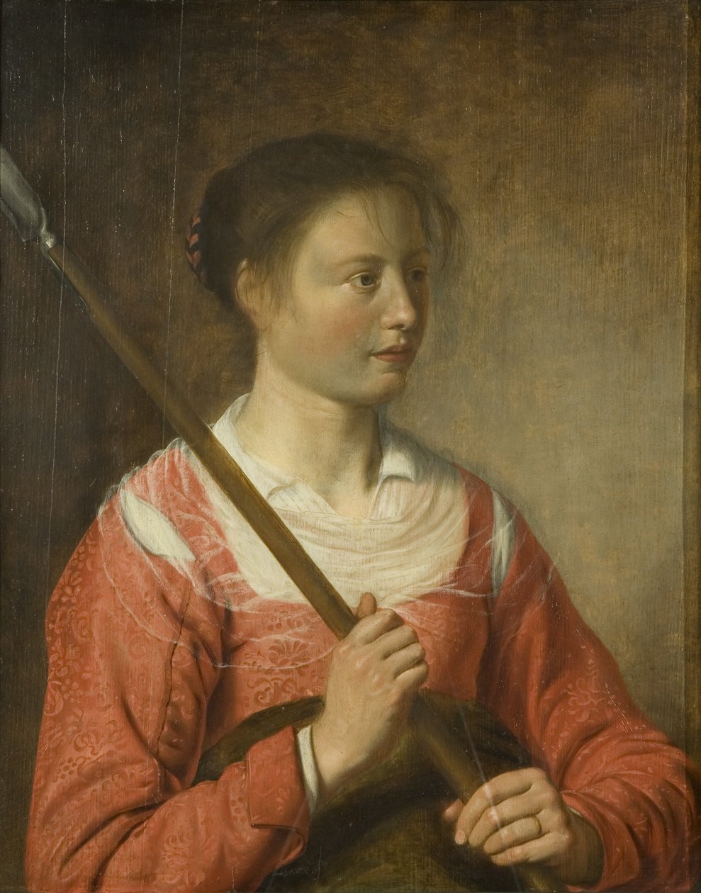 A Shepherdess, ca 1625 (olja på panel) av Salomon de Bray