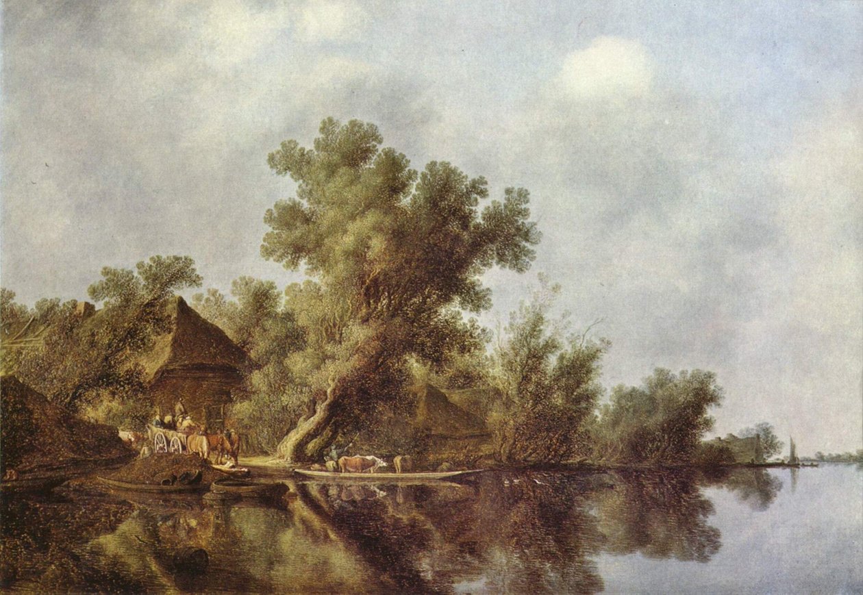 Flodlandskap av Salomon van Ruysdael