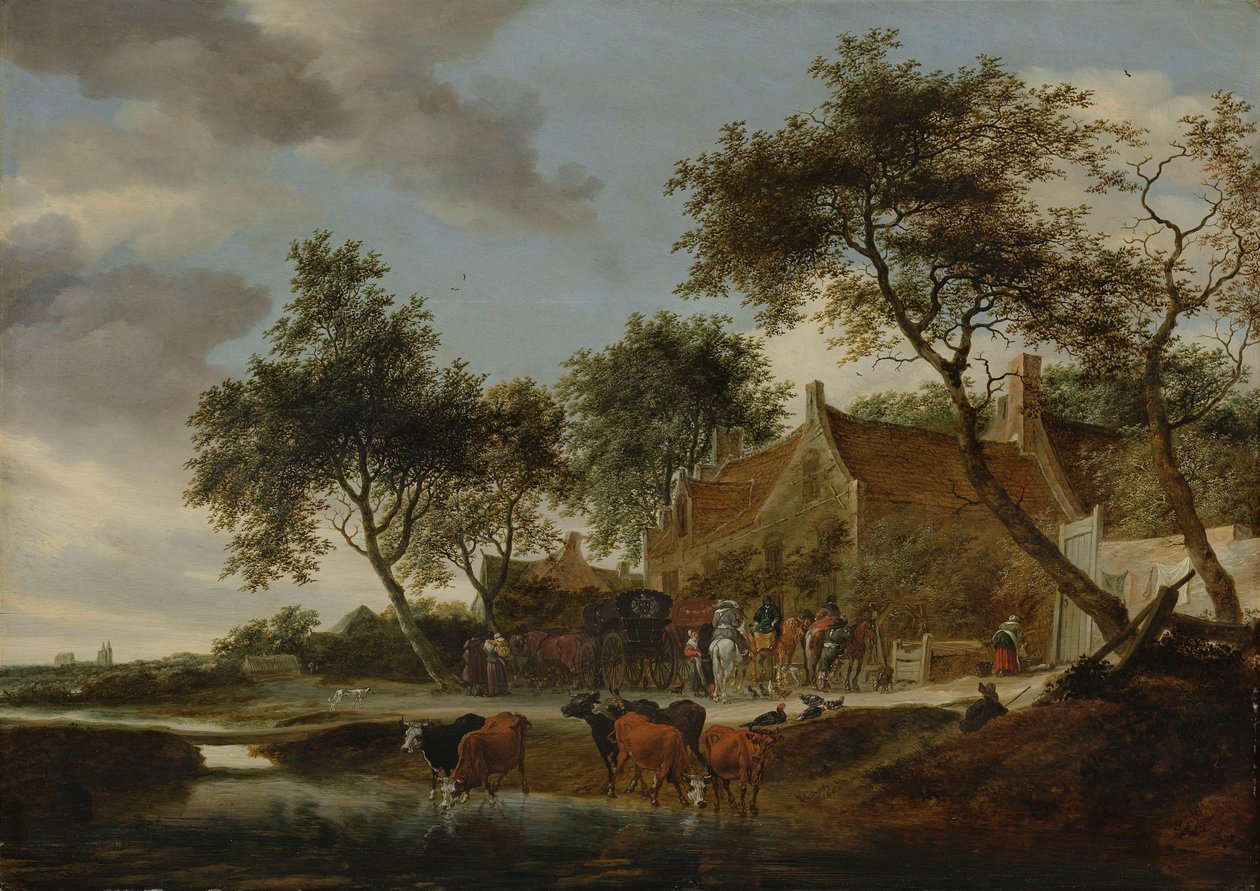 Bevattningsplatsen av Salomon van Ruysdael