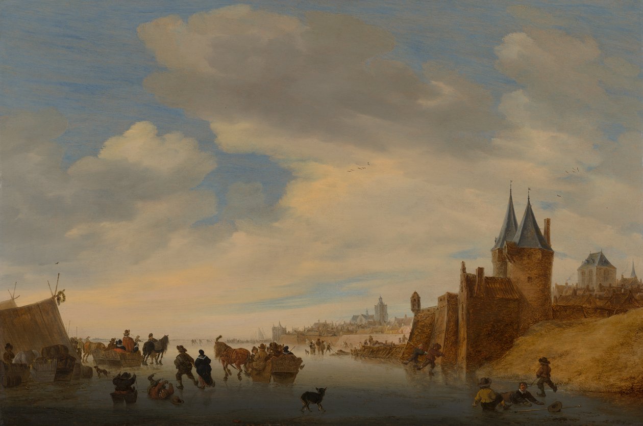Vinterlandskap nära Arnhem av Salomon van Ruysdael