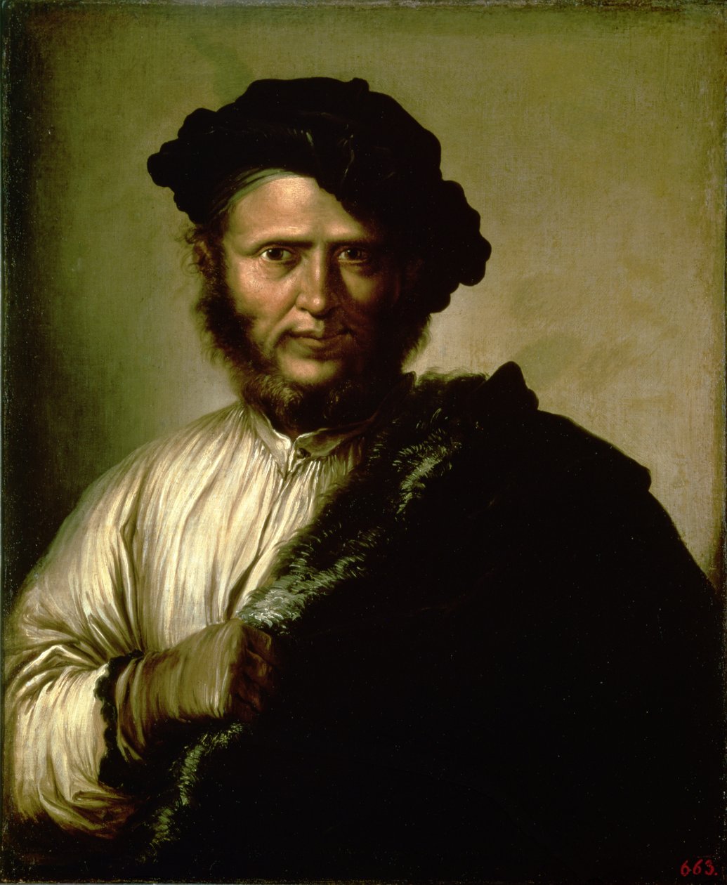 Porträtt av en man, 1640 av Salvator Rosa