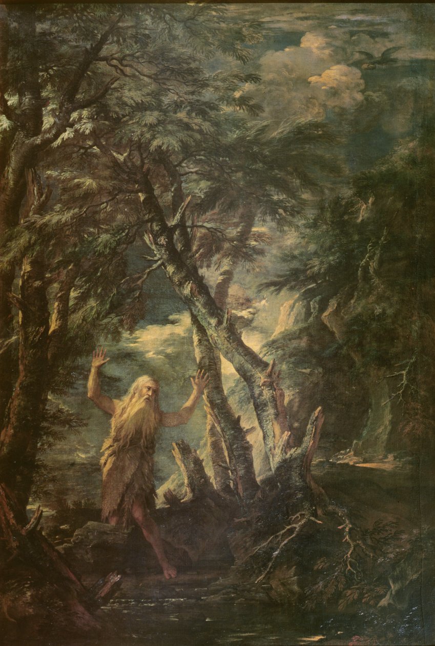 Sankt Paulus av Thebe (d.c.345) av Salvator Rosa