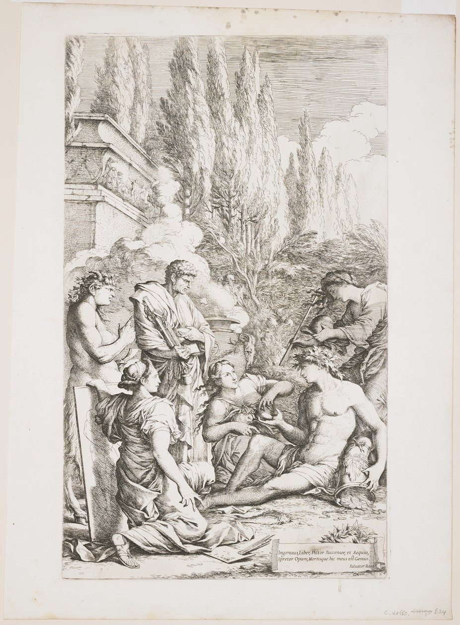 The Genius of Salvator Rosa, ca. 1662 av Salvator Rosa