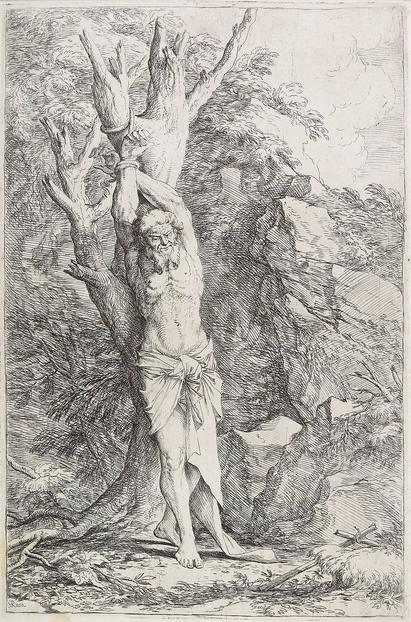 Albert, (som utsätter sig själv för botgöring) av Salvator Rosa