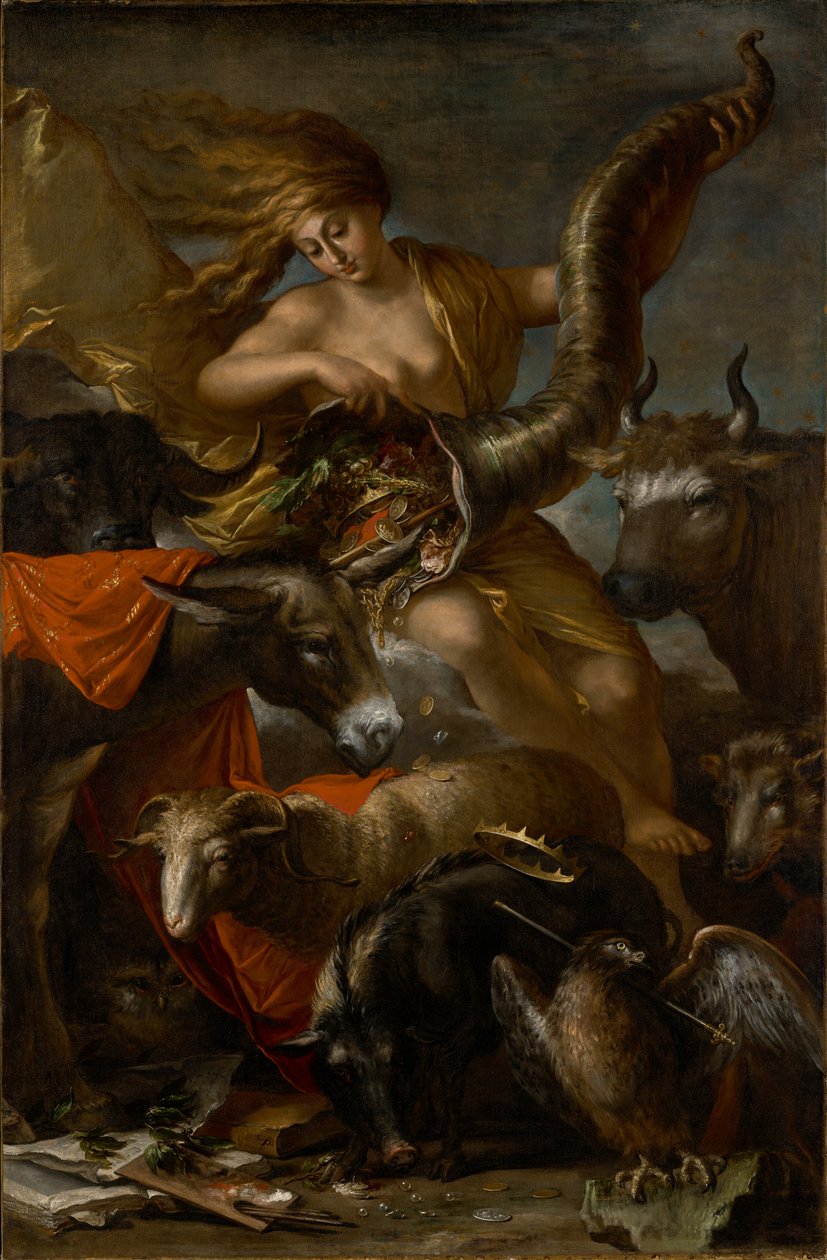 Allegori över lyckan av Salvator Rosa