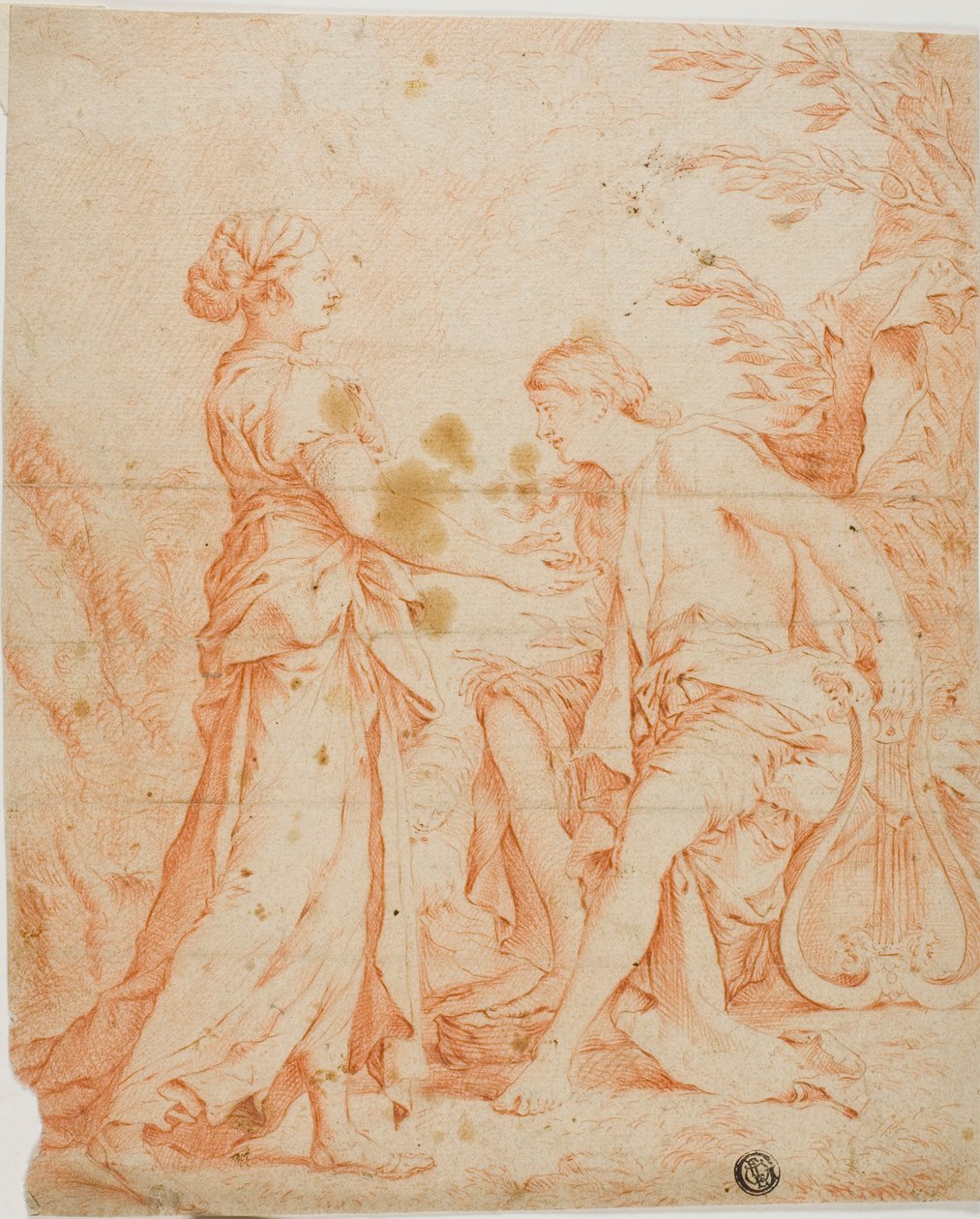 Apollo och den cumeiska sybilen av Salvator Rosa