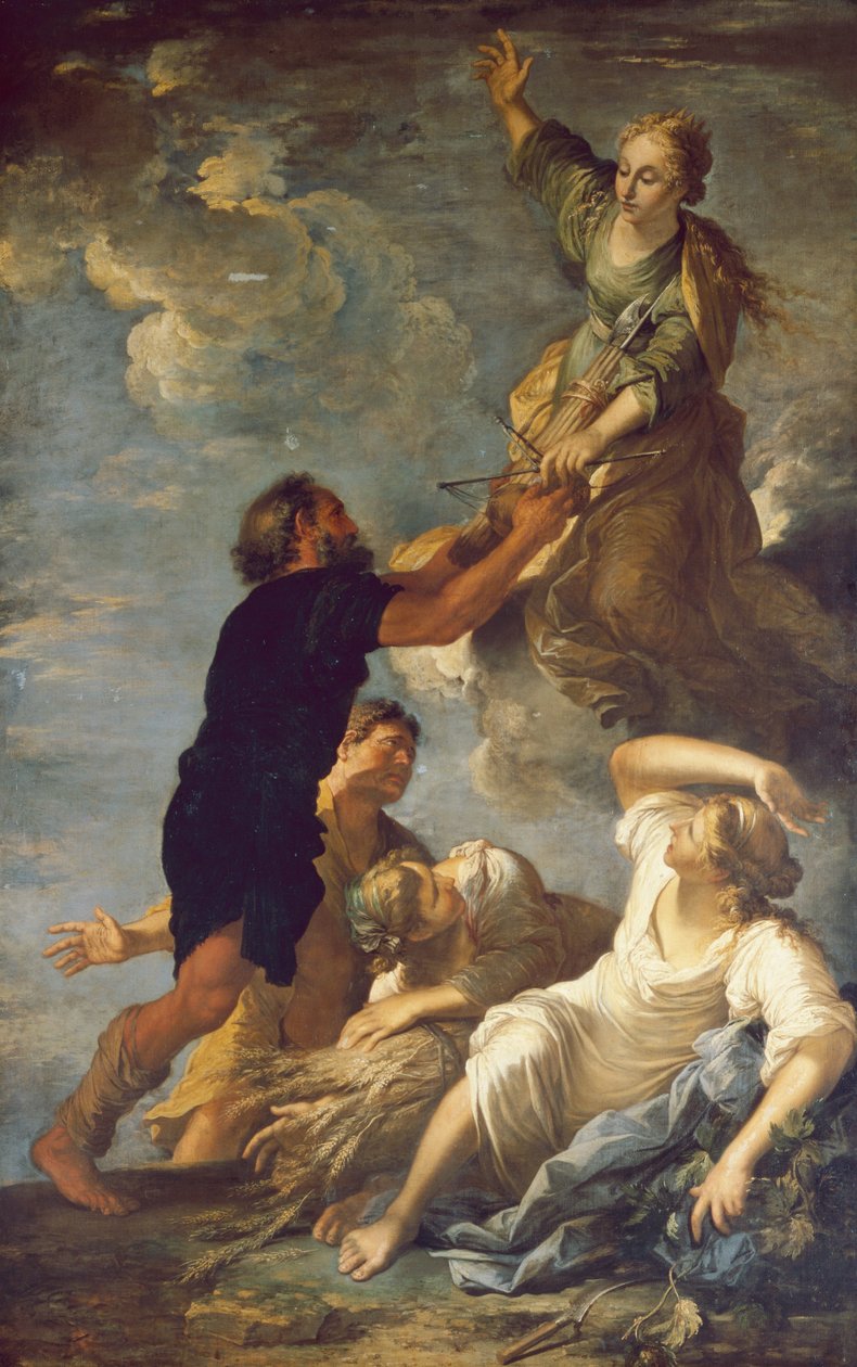 Astraea lämnar jorden, ca 1665 (olja på duk) av Salvator Rosa
