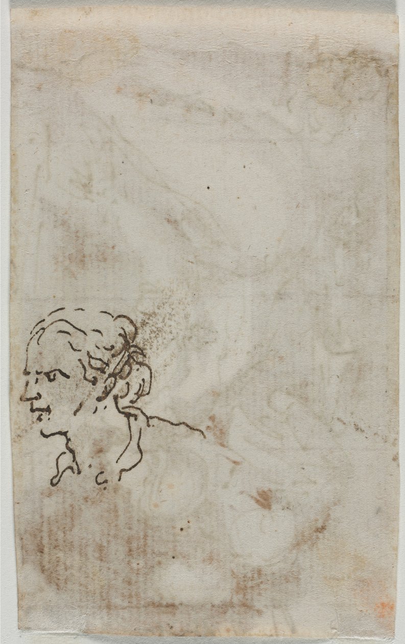 Figurstudier verso, c. 1640-1649. av Salvator Rosa