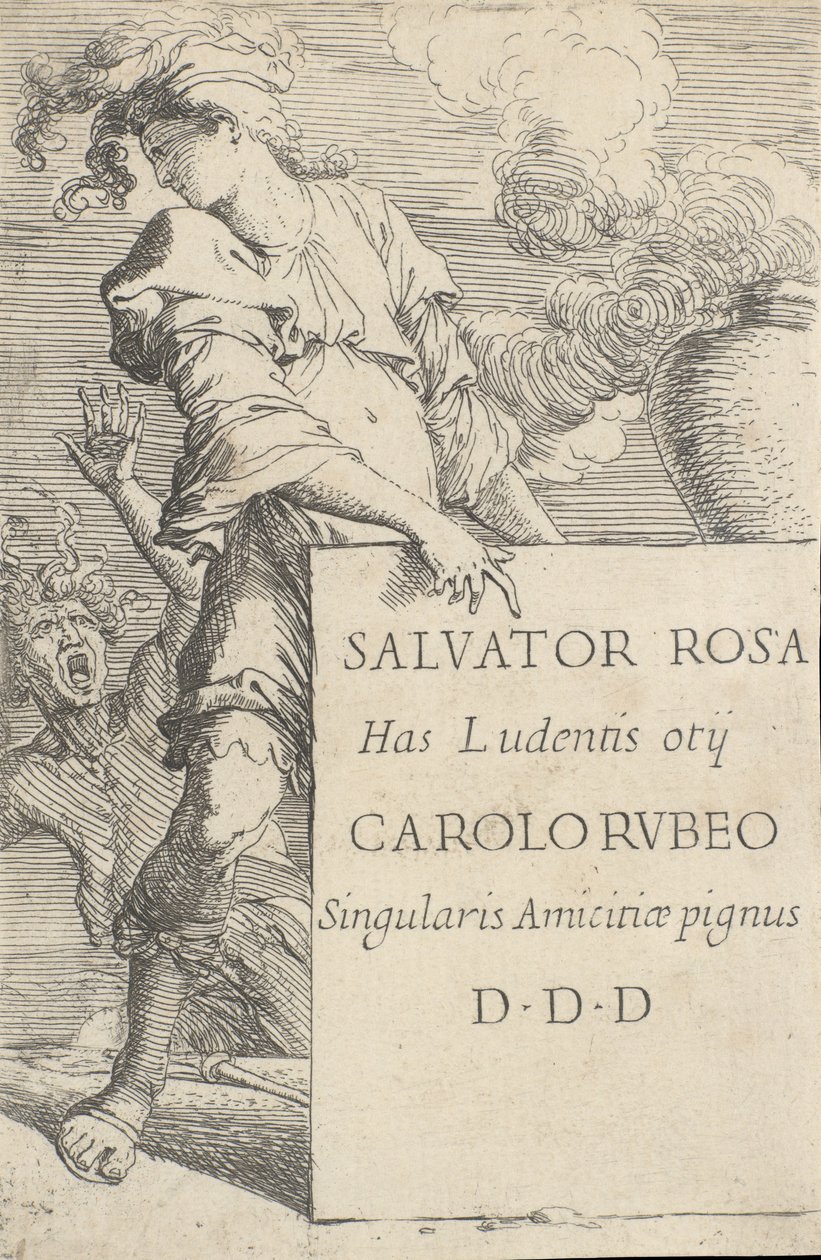 Frontispice för serien "Figurine", ca. 1656-1657. av Salvator Rosa