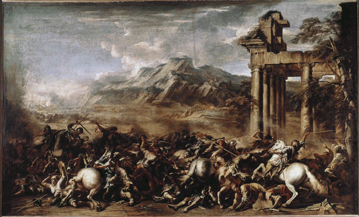 Heroic Battle (olja på duk av Salvator Rosa
