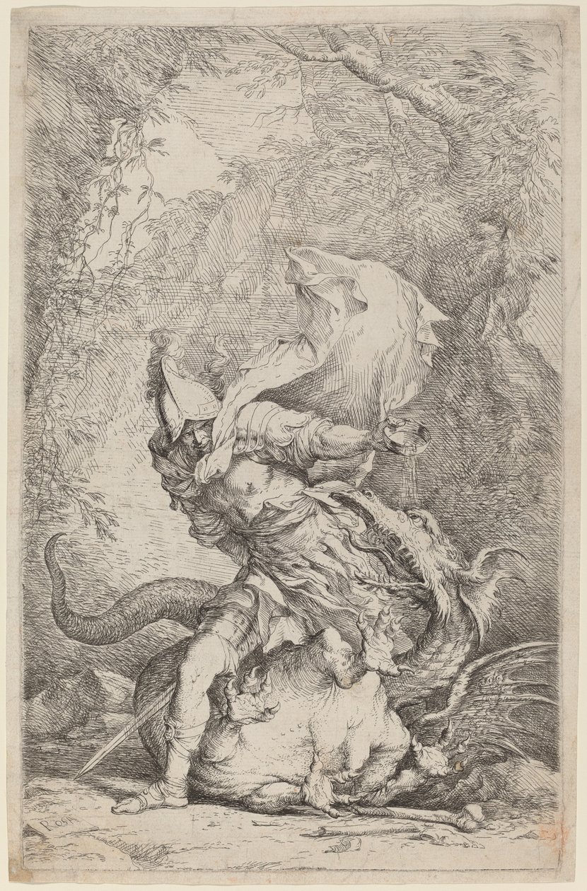 Jason och draken av Salvator Rosa