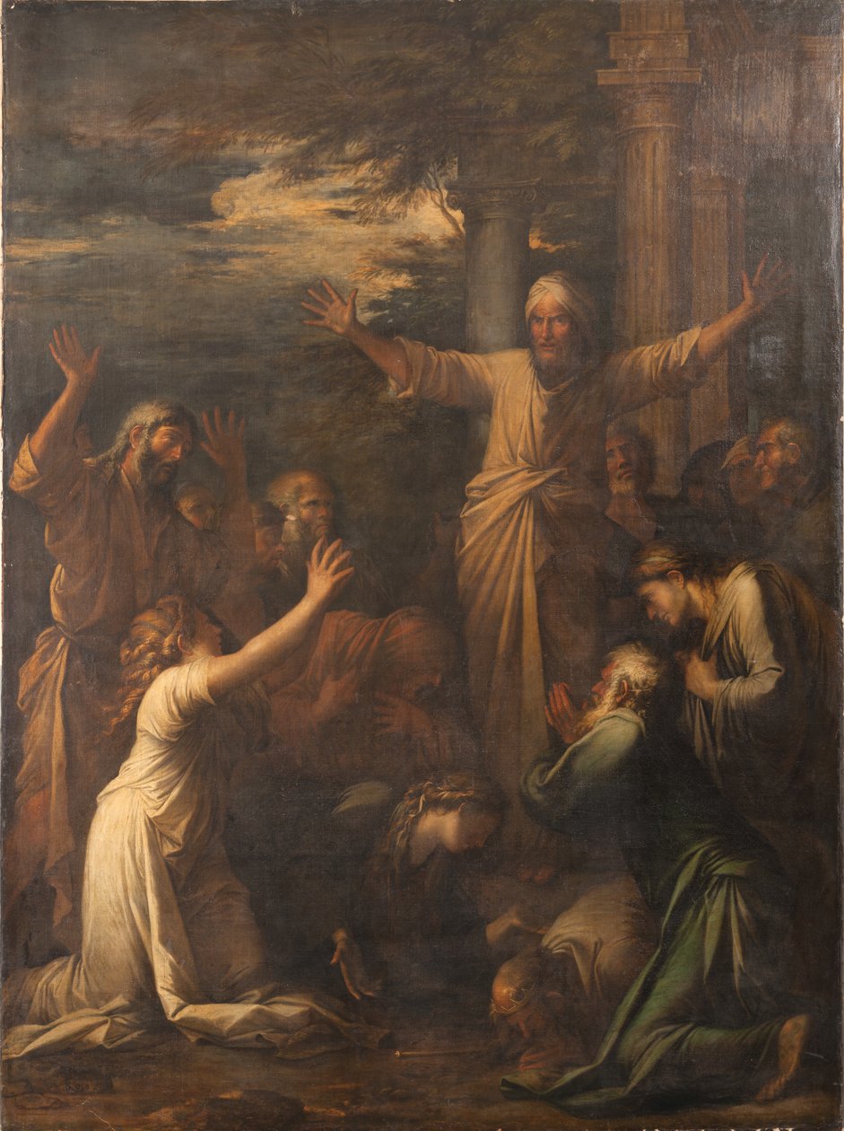 Jona predikar för folket i Nineve av Salvator Rosa