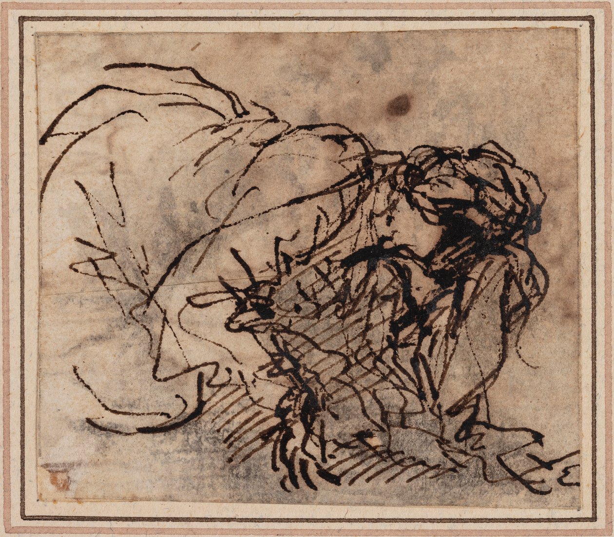 Kvinnostudie av Salvator Rosa