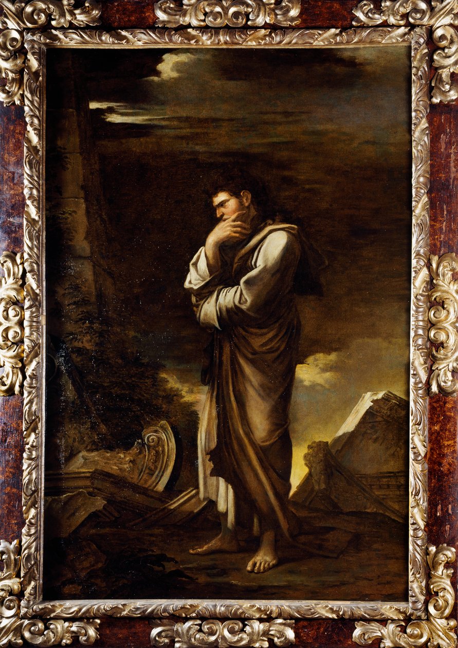 Marius mediterar bland ruinerna av Carthage, ca av Salvator Rosa