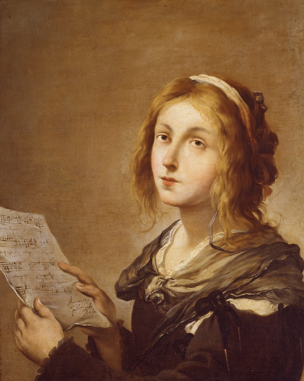 Musik, av Carlo Rosa (1613-1678). av Salvator Rosa