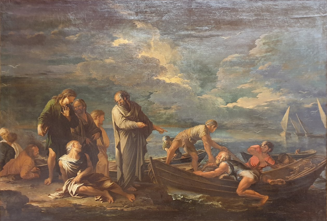 Pythagoras och fiskarna av Salvator Rosa