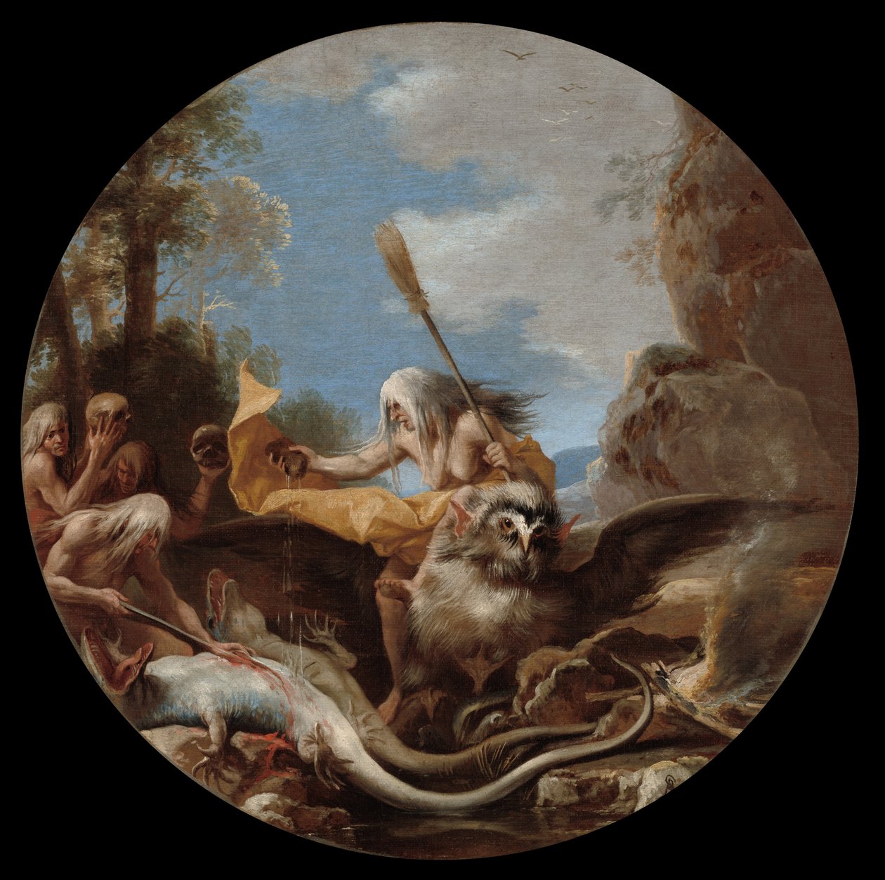 Scener av häxkonst: Day, ca 1645-49 (olja på duk) av Salvator Rosa