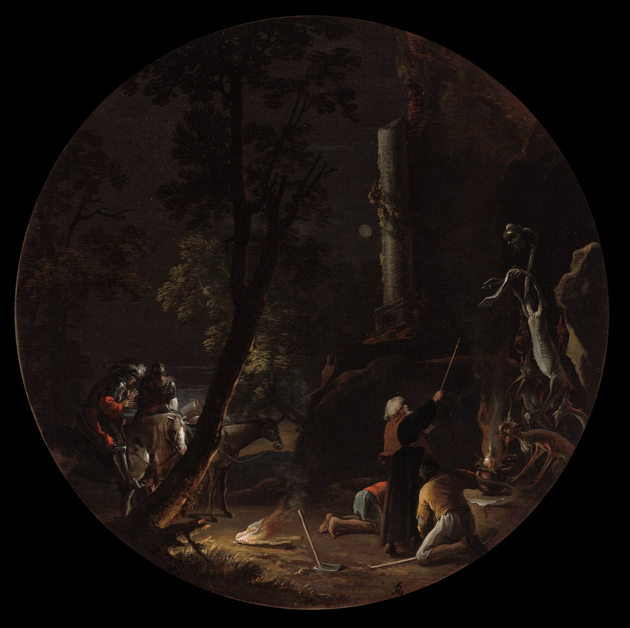 Scener av häxkonst: Natt av Salvator Rosa