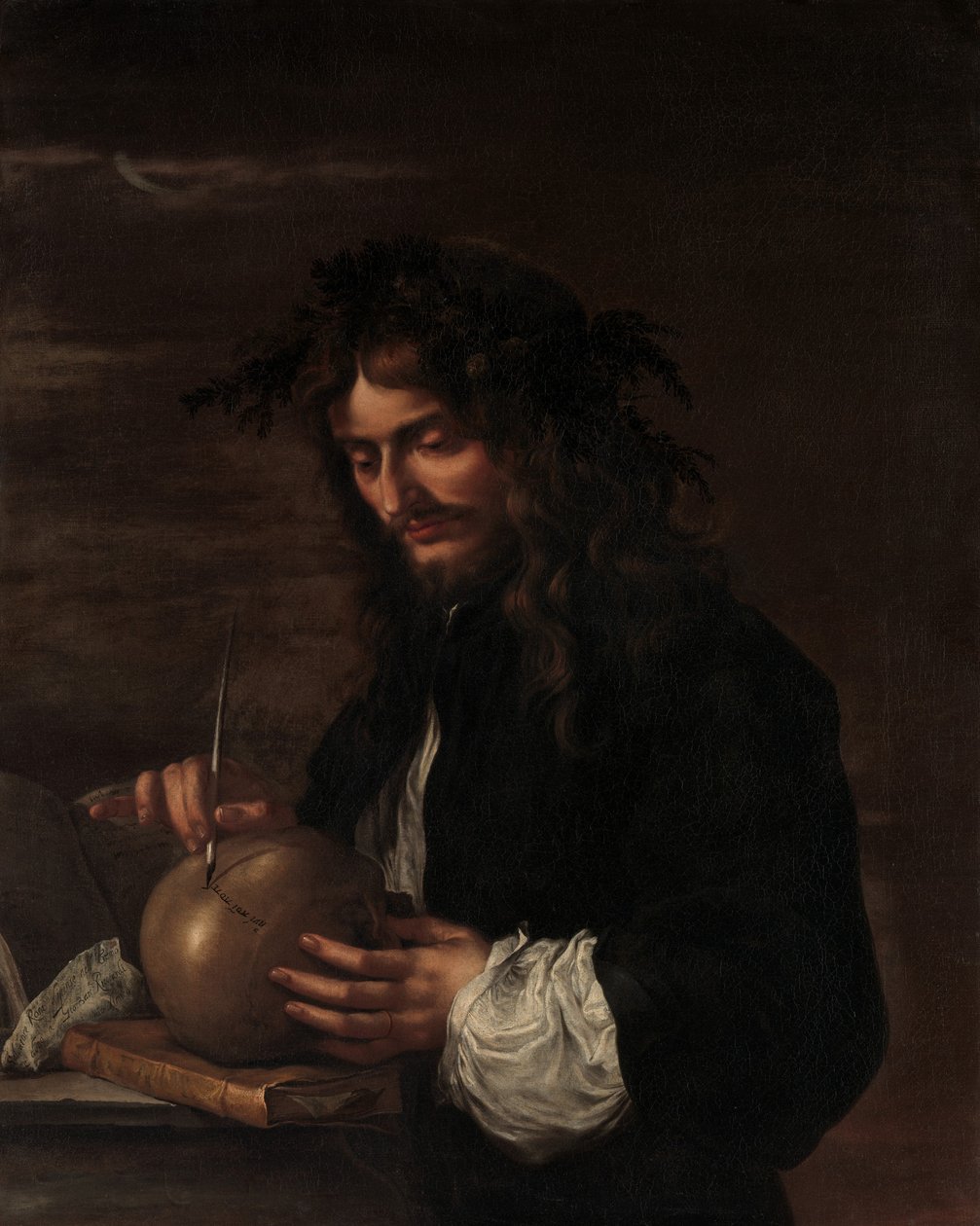 Självporträtt, ca 1647 (olja på duk) av Salvator Rosa