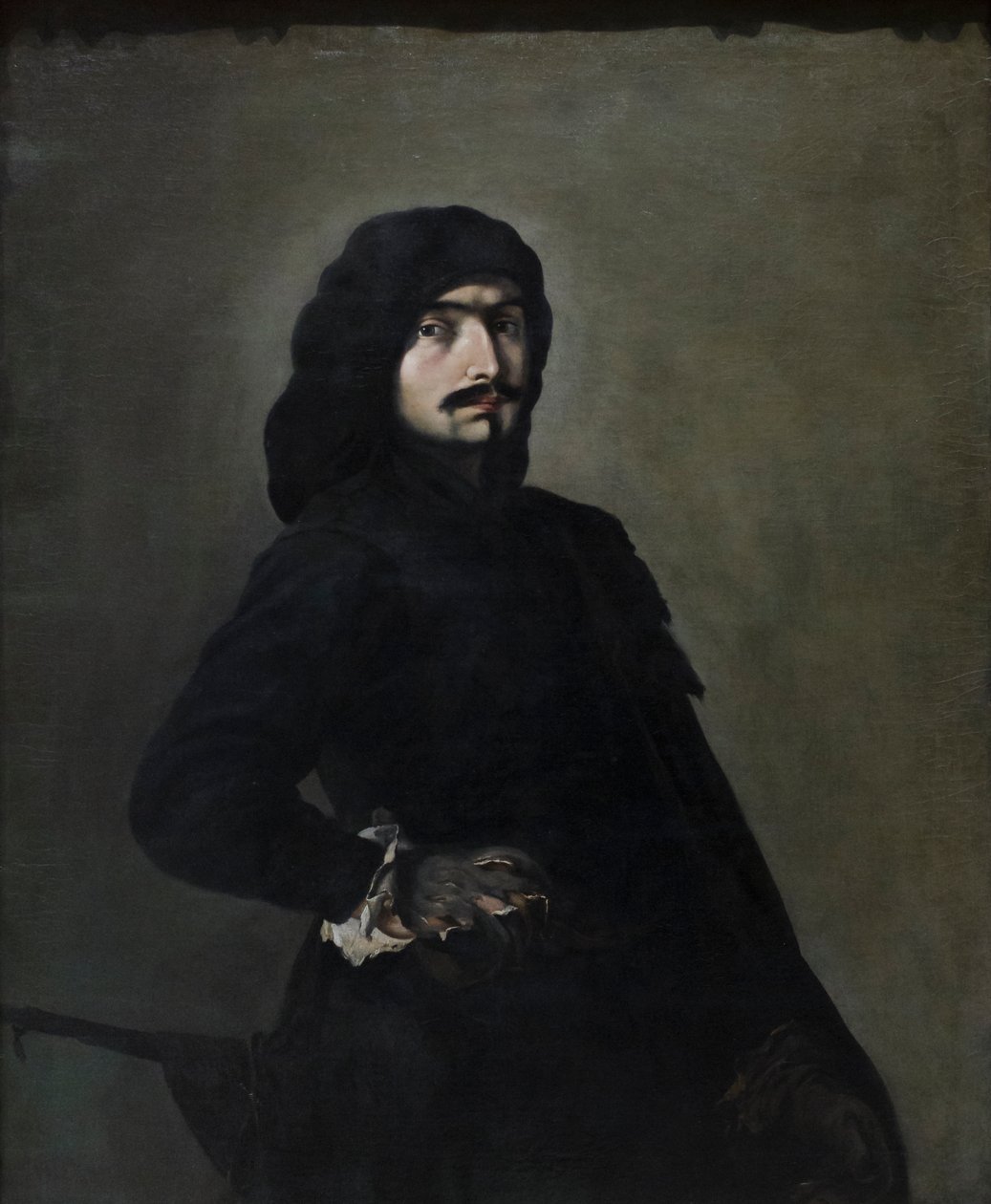 Självporträtt som Pascariello, ca 1645-49 (olja på duk) av Salvator Rosa
