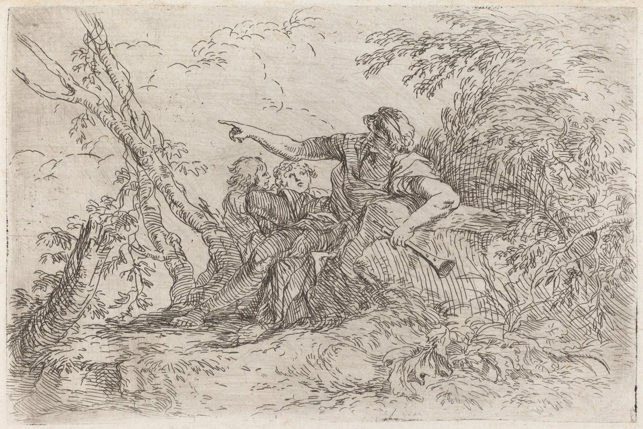 Herde i ett landskap av Salvator Rosa