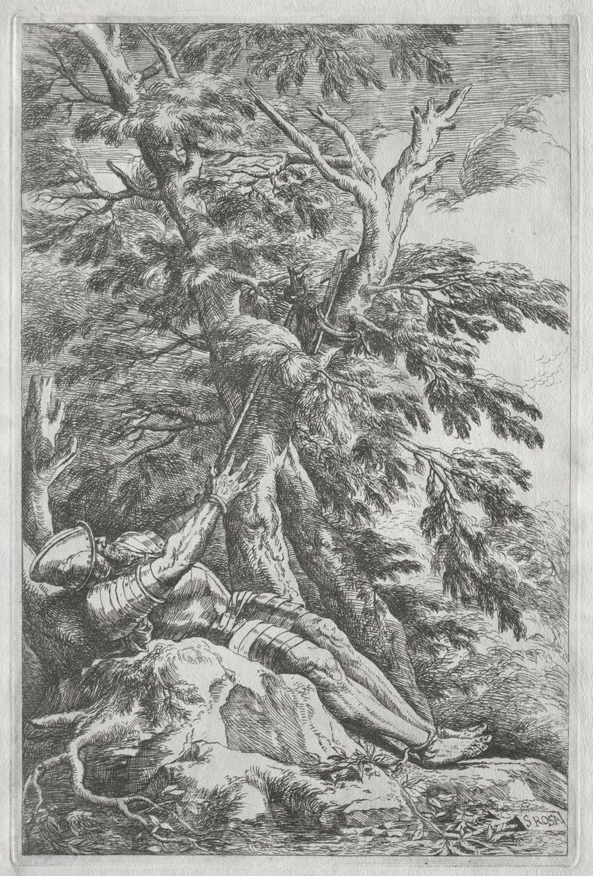 St. William Eremiten, ca. 1662. av Salvator Rosa