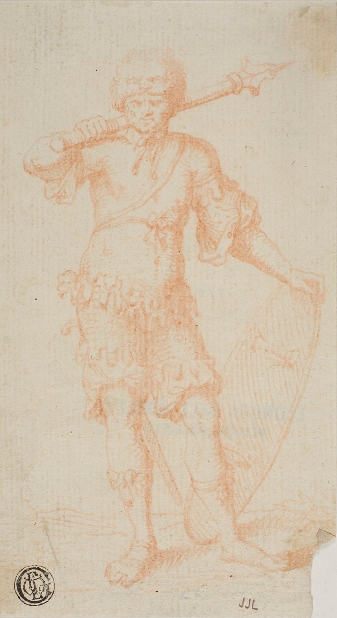 Stående krigare av Salvator Rosa