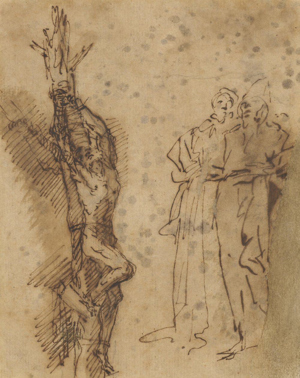 Studera för Polykrates? Korsfästelse, c.1662 av Salvator Rosa